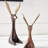 Norvin Menagerie Bronze Cast Abstract Jackrabbit Sculptures, Set of 2-1464809283