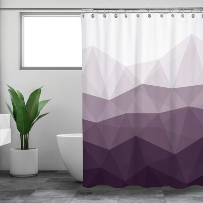 Gradient Splicing Digital Printed Shower Curtain Partition Curtain Bathroom Curtain With Hanging Curtain Bathroom Partition Pattern Shower Curtain