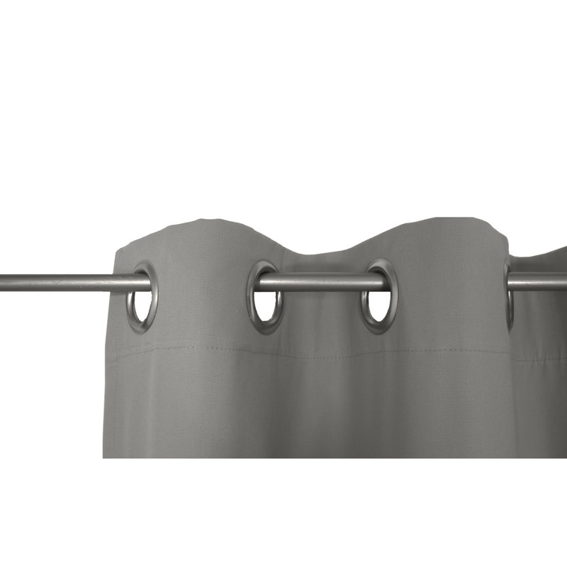 Eisenhauer Cotton Room Darkening Curtain Single Panel, 130cm Width x 225cm Drop, Dark Grey