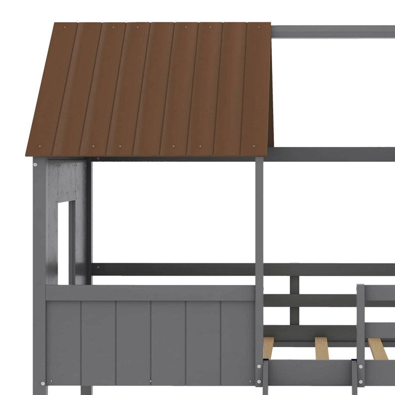  Lit mezzanine simple en bois Alexsander