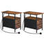 Areille 48cm W Metal Bedside Table