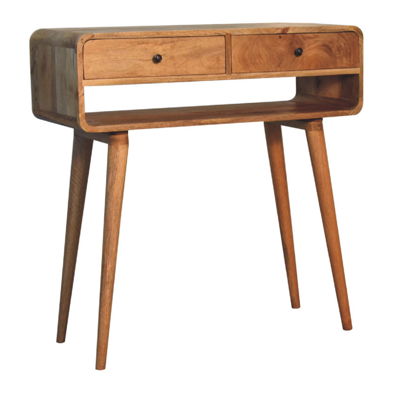 Arrigo 90cm Solid Wood Console Table, Oak-Ish