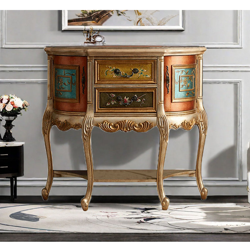 Armoire de rangement avec buffet décoratif American, Naturel / champagne