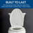 7800TDG Commercial Heavy Duty Closed Front Toilet Seat, Never Loosens, ELONGATED, Plastic, White