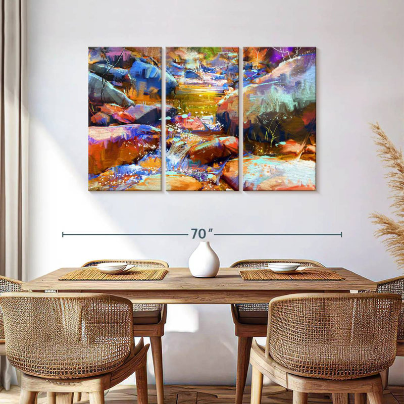Avery Vibrant Wilderness Stream, 36" H x 57" W