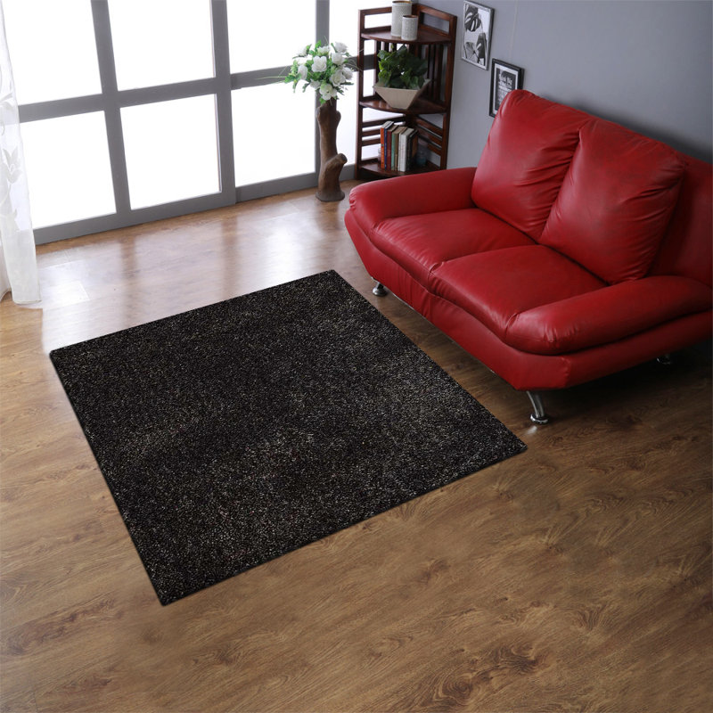Tapis à poils longs Sanford Conception solide | Tapis pour le salon, la chambre à coucher, Carré 10 pi x 10 pi