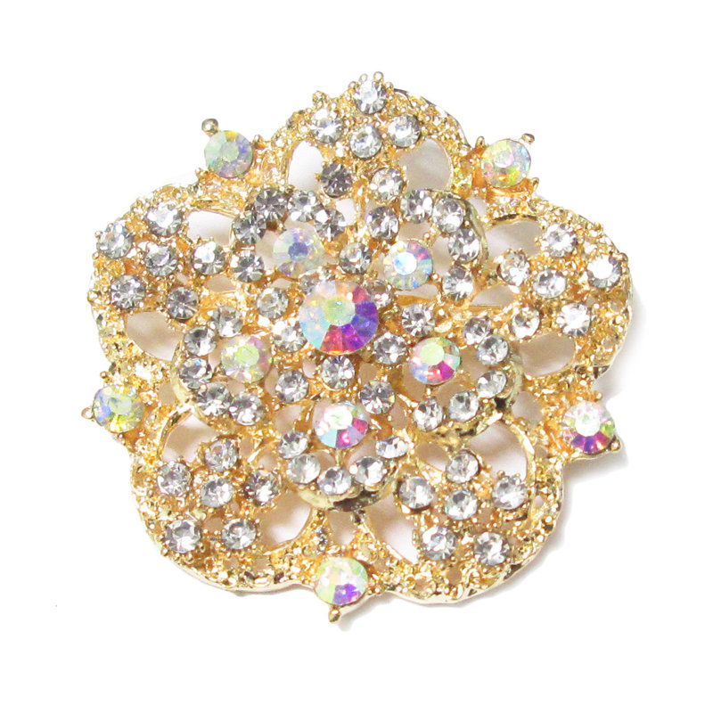 Broche en cristal Fairford, Or