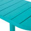 Bistro en fer pour patio - bleu sarcelle mat, 2 chaises et table ovale et table élégante au fini bleu sarcelle