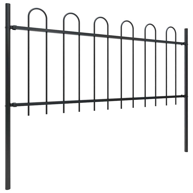 Clôture en acier Abarne Garden, H 4,3 pi x l 55,8 pi