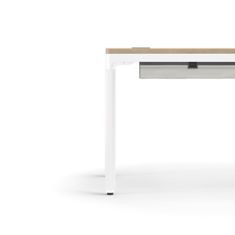 eFloat Quattro Executive Desk, 26.45" H x 58" W x 23" D, Gray/Gray