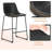 Counter Height Bar Stools Set of 4, 26 inch Leather Barstools Modern Bar Stools with Back, Counter Stool Armless Bar Chairs with Metal Legs, Footrest-73857810
