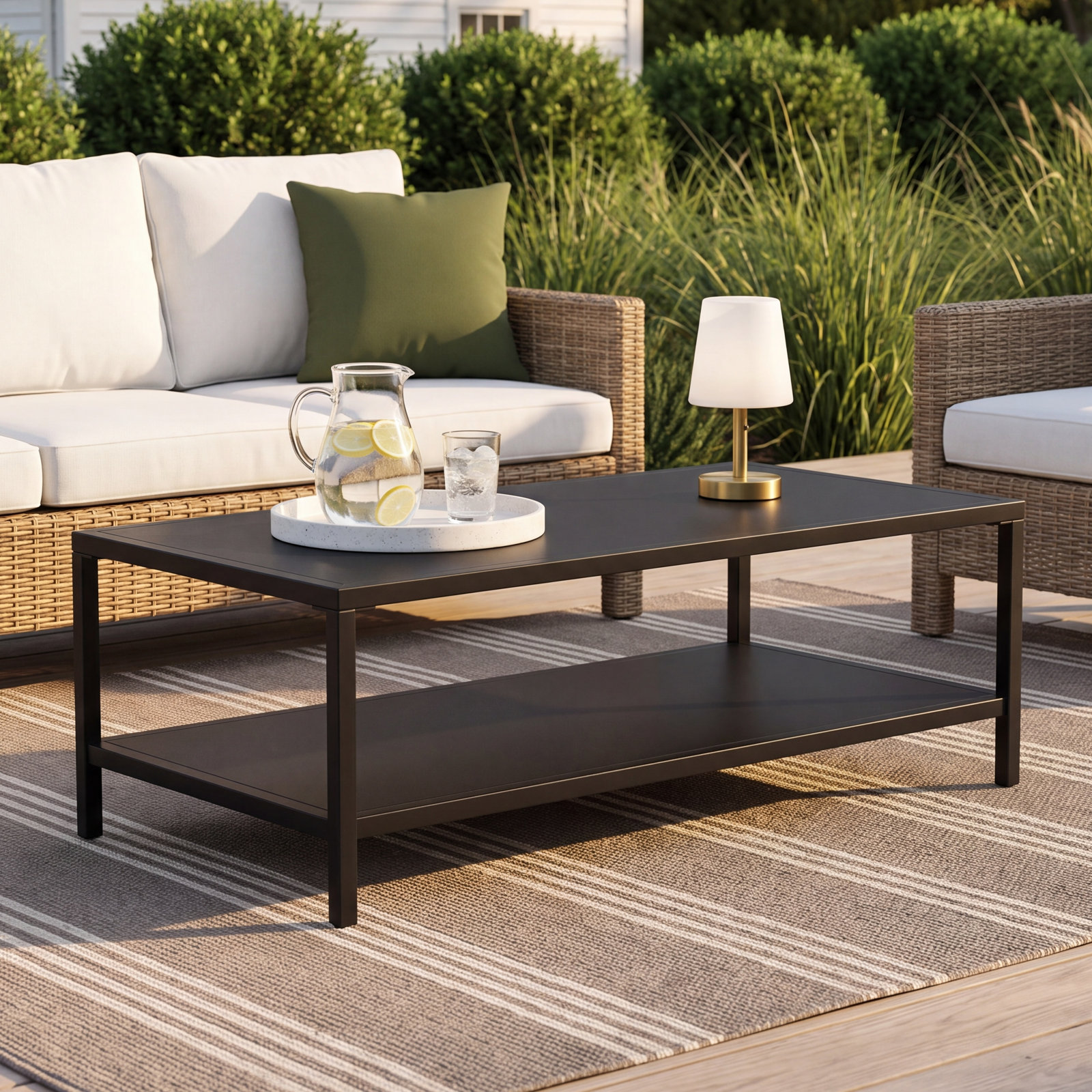 45'' Metal Outdoor Coffee Table