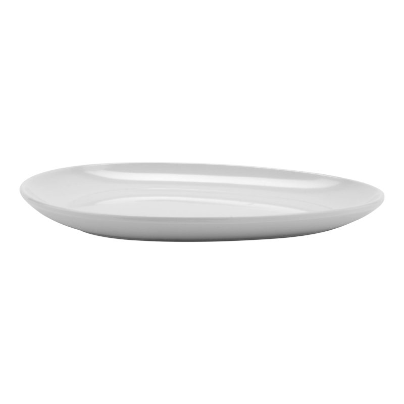 GET CS-6111-W Mélamine en forme d'œuf résistant aux cassures, 11 po x 9,25 po, blanc (ensemble de 12)