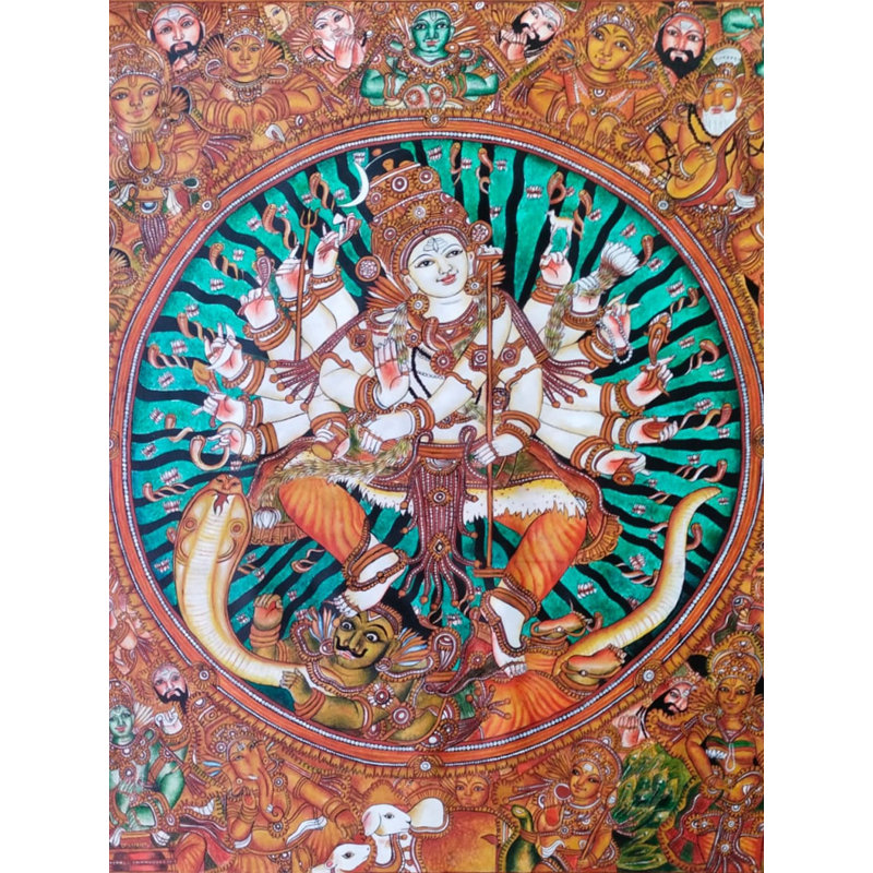 Le Shiva comme Nataraja | Acrylique sur toile | Par Geethu Suresh
