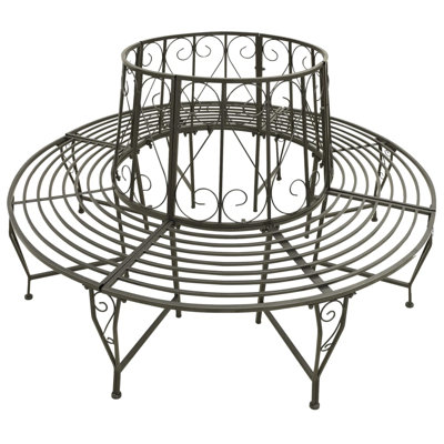 Agustin Steel Planter Bench