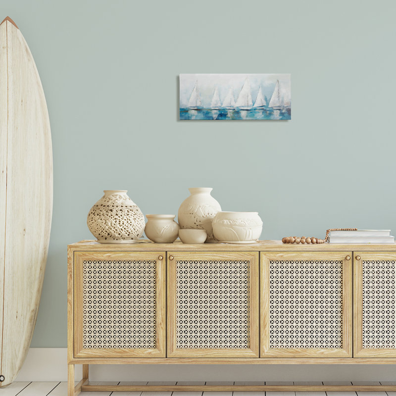 «Nautical Sailing Fleet», art mural par Ziwei Li, H 10 po x l 24 po
