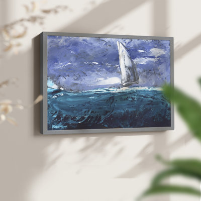 Sail Ho I -Framed Print - Restickable