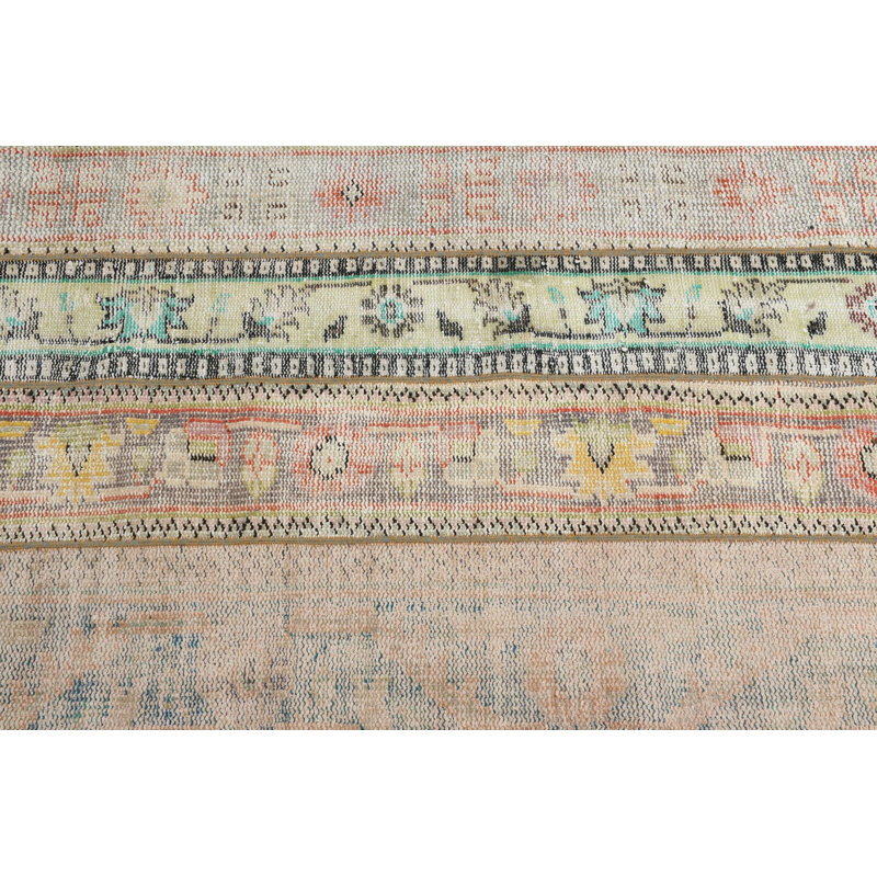 Vintage Wool Patchwork Runner, 33.9x88.2 Inch Beige Rug