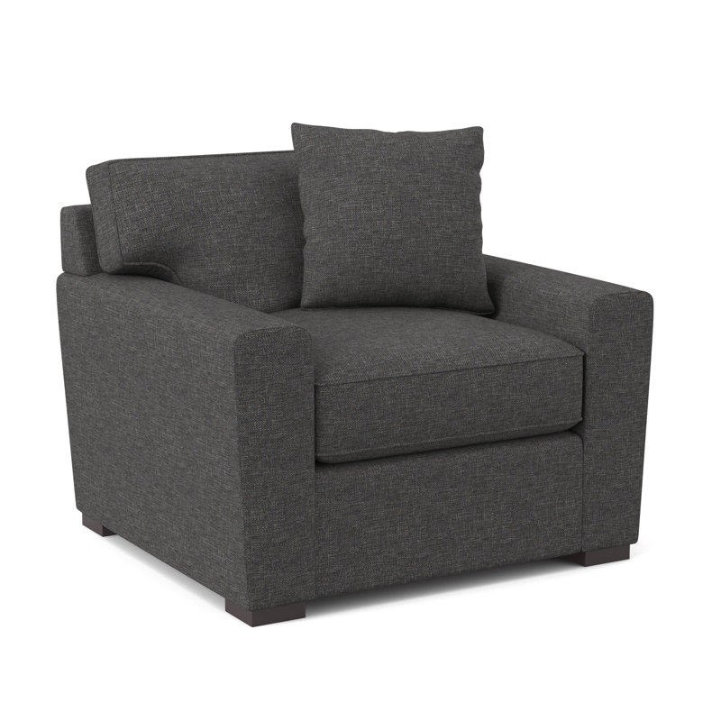 Fauteuil en polyester l 42 po Zinah, Thrillist Denim Sustain®