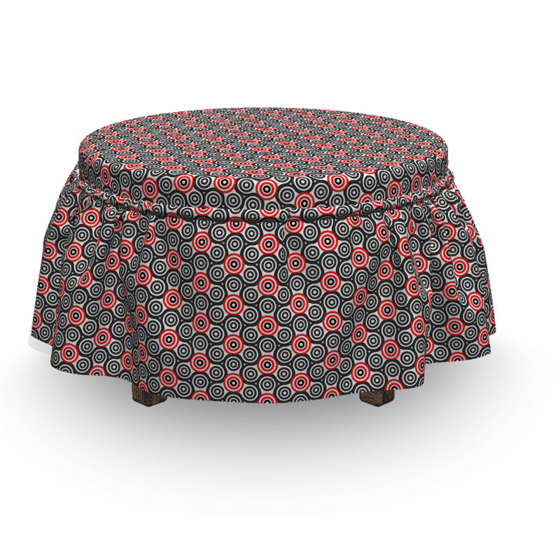 Housse pour repose-pieds à coussins carrés