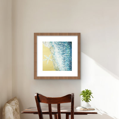Left Side Seastar - Turquoise Livingroom Framed Print Decor