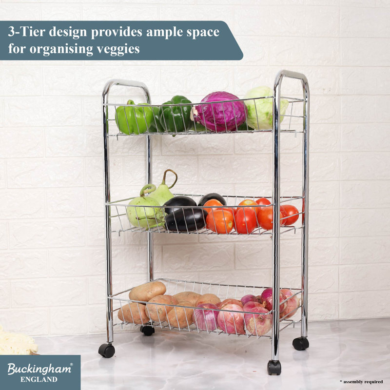 Buckingham 3 Tier Kitchen Storage Trolley