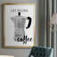 Begins After Coffee, toile encadrée de qualité supérieure - prête à être accrochée-1528937486-1528937485