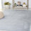 Faux Rabbit Fur Performance Machine Washable Solid Color Rug