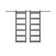 84'' Solid Manufactured Wood Glass PVC Surface with Installation Hardware Kit Double Barn Door