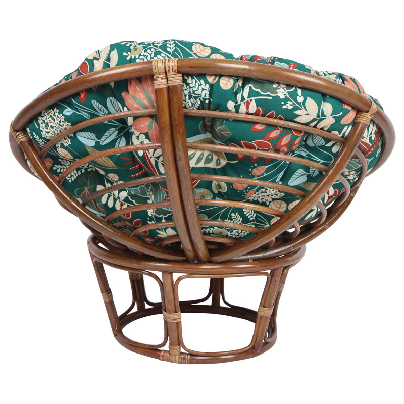 Coussin d'extérieur Papasan (coussin seulement), Green/Windcrest Spruce Floral, 48" W x 48" D