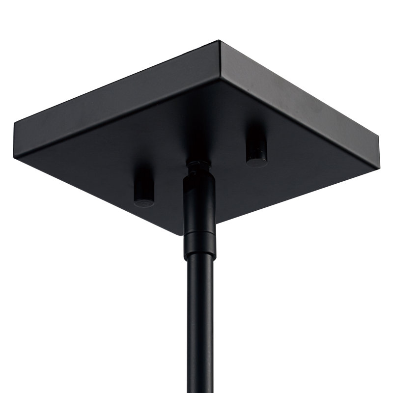 Lustre géométrique à 4 lumières de style bougie Nevels, Nickel brossé, H 14,75 po x l 12,5 po x P 12,5 po, 4