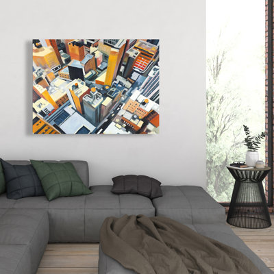 High Top View of New York Buildings Canvas | Cities Bedroom Decor