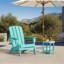 Chaise pliante Adirondack en PEHD résistante aux intempéries avec 2 porte-gobelets-1507789789