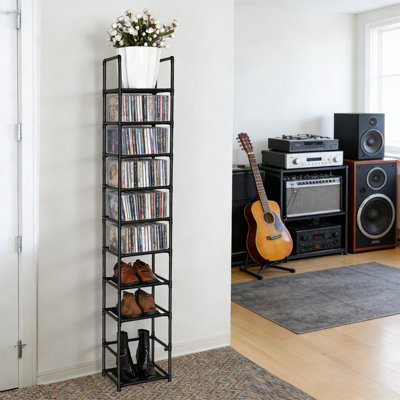 10-Tier Space Saving Vertical Single Pair Shoe Rack Storage Organizer
