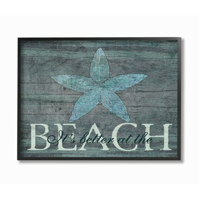 «It's Better at the Beach Starfish», art textuel