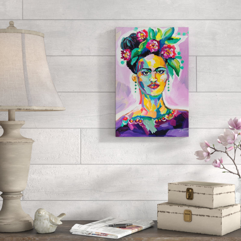 Frida by Jeanette Vertentes - Wrapped Canvas Painting, 46cm H x 30cm W