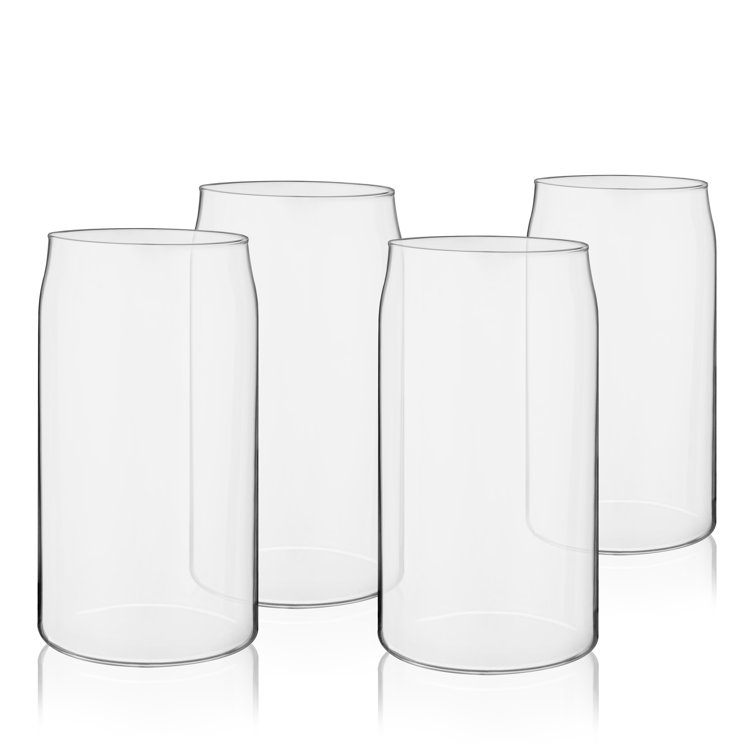 True Beer Can Pint Glass, Clear Glass Beer Cup, Set Of 4, Holds 16 Ounces,  Dishwasher Safe, Beer Can Shape, Tapered Lip, Craft Beer Glass : Target