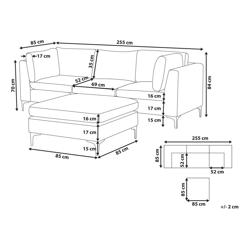 Dian 3 Seater Velvet Sofa, Grey