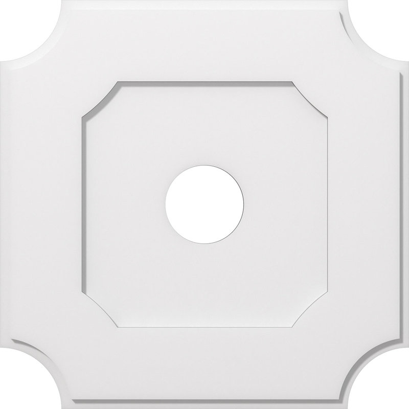 Médaillon de plafond contemporain en PVC de qualité architecturale 26 po x P 5 po x P 15 1/2 po x P 1 po