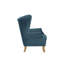 Chaise d'appoint Adonis, velours bleu azur-1626687504