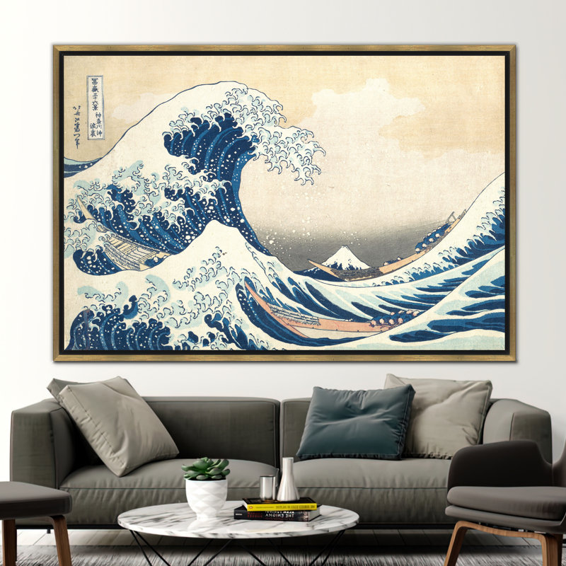 Print on Canvas, Framed Print without Mat, Gold, 60 cm H x 90 cm W