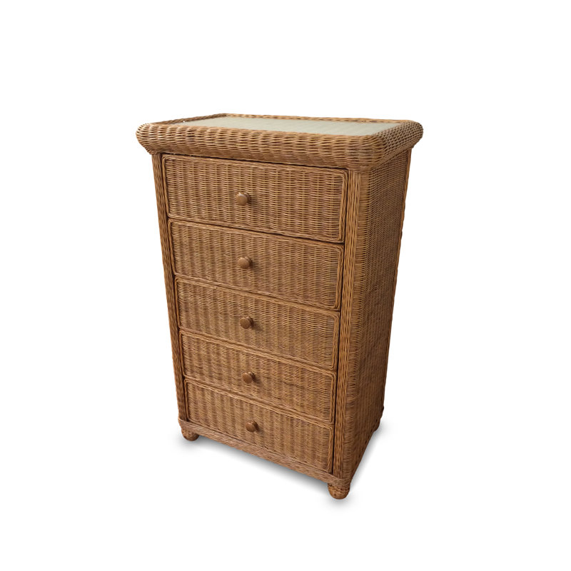 Commode 5 tiroirs Watkins, Miel