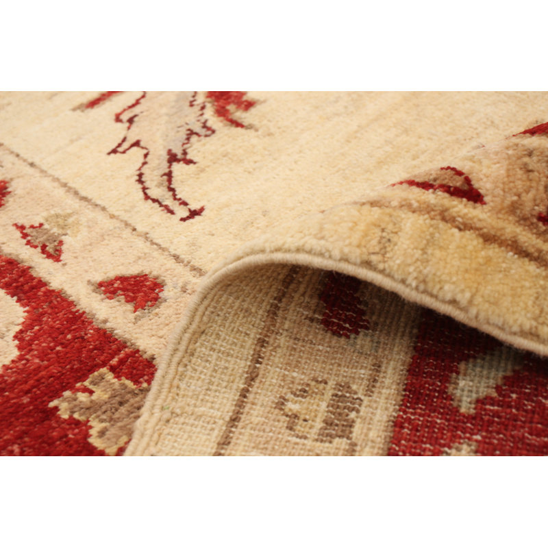 Tapis zone de laine 10 pi 7 po x 9 pi 10 po noué la 2010s one-of-kind-main-chobi crème Aelynn