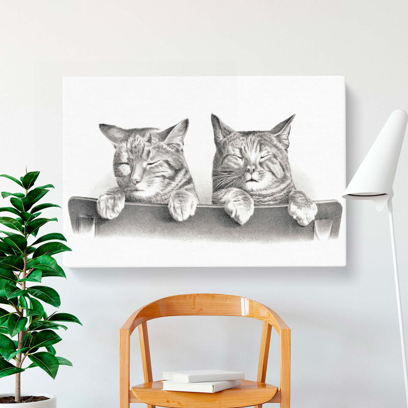 Cats by Thomas Hunter - Wrapped Canvas Print, 35cm H x 50cm W x 3cm D
