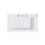 Gloss White Fireclay Rectangular Console Bathroom Sink with Overflow-49500060-119117377