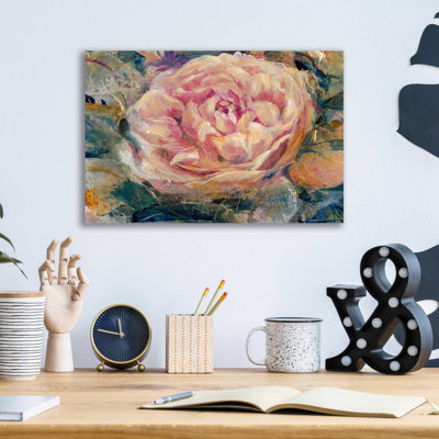 Art mural en verre rouge «Floral in Bloom IV» par Tim O'Toole, Red Barrel Studio®