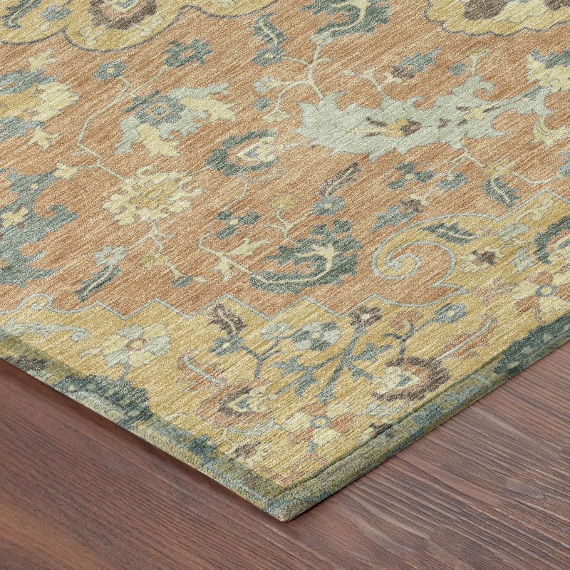 Tapis lavable à la machine intérieur / extérieur ACN2564, Blé, 5 pi x 7 pi 6 po