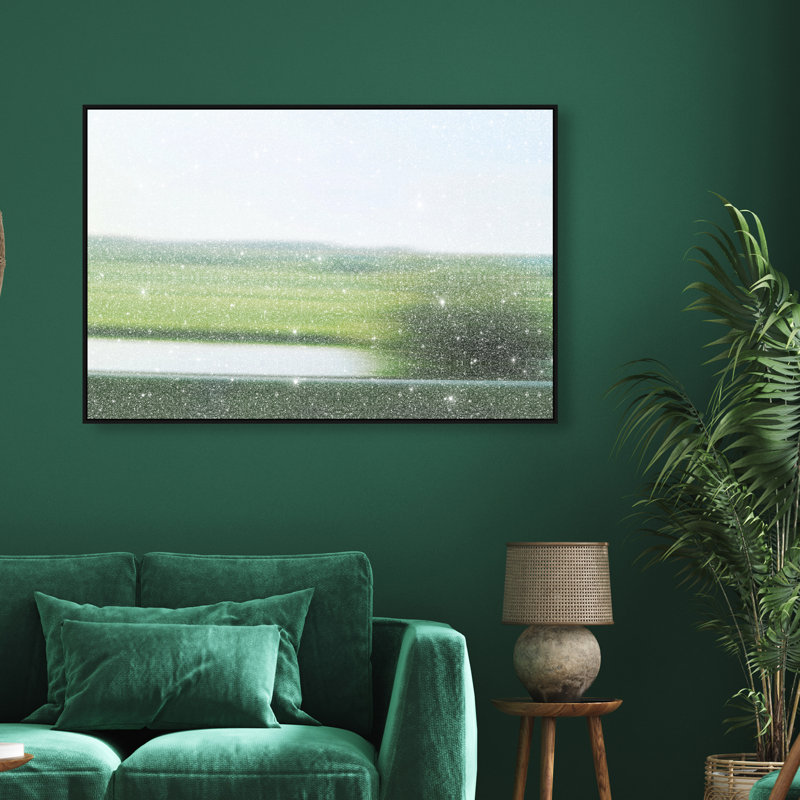 Velocity Meadow I Print by Oliver Gal, 11"H x 16"W, Black Floater Frame