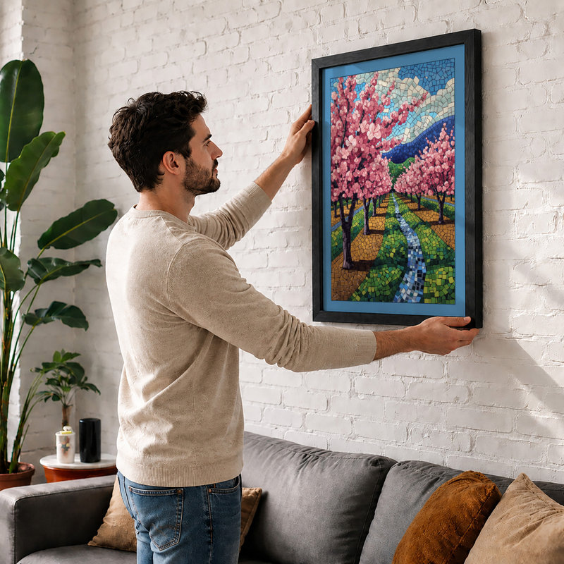 Spring Orchard In Bloom Botanical - Print, A1 - 84.1 x 59.4 cm, White