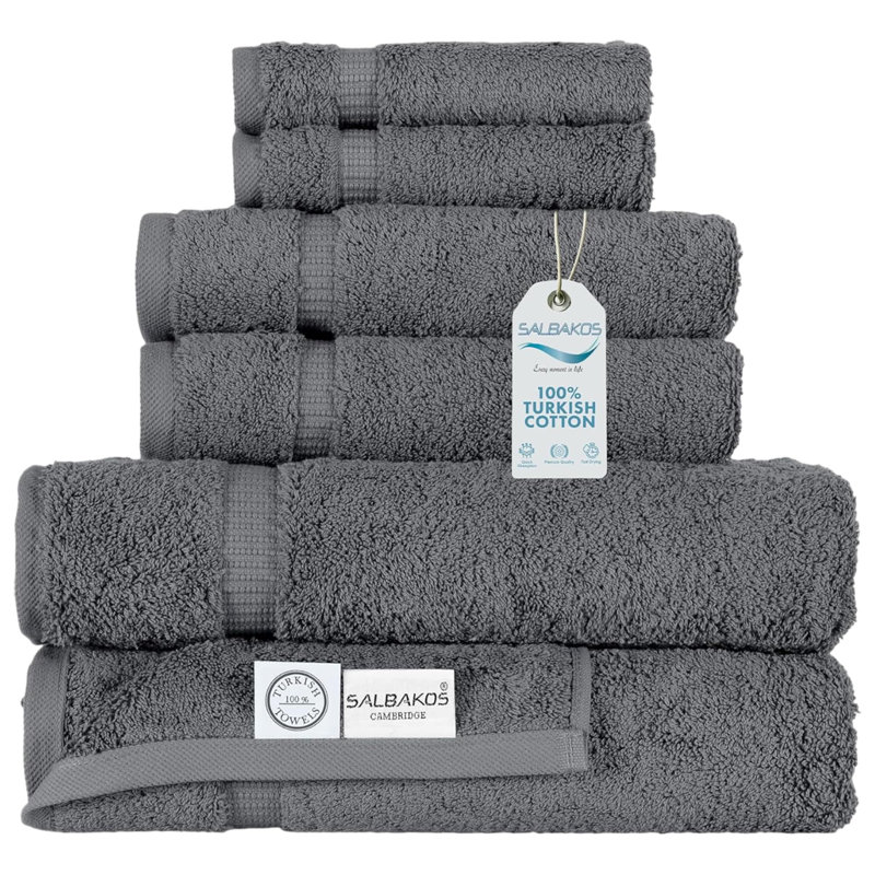 Balsamo 6-Piece Quick Dry Turkish Cotton Towel Set, Aqua